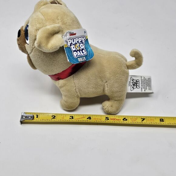 Rolly Pug Puppy Dog Pals Disney Junior 6” Stuffed Animal Toy Plush Brown Small - Picture 9 of 12